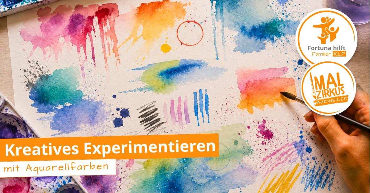 20.07. Experementieren mit Aquarellfarbe