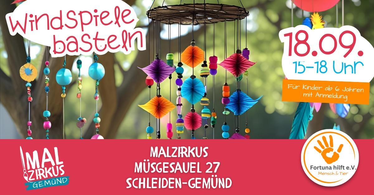 Windspiel basteln  mit Gaby