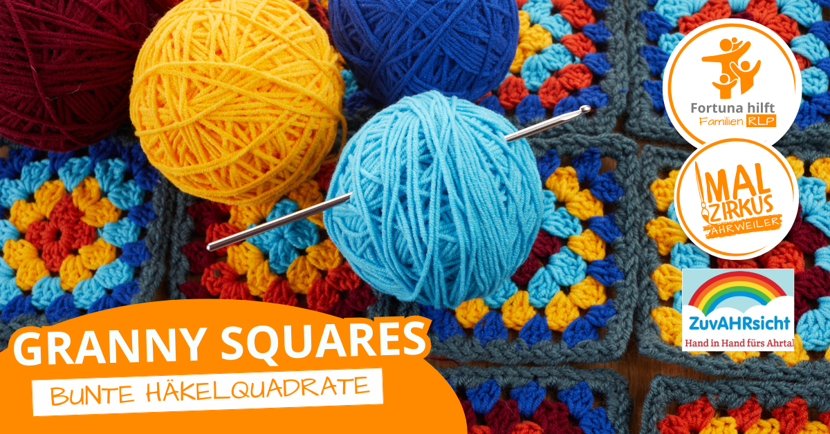02.04 oder/und 17.04  Granny Squares 9-99 Jahre