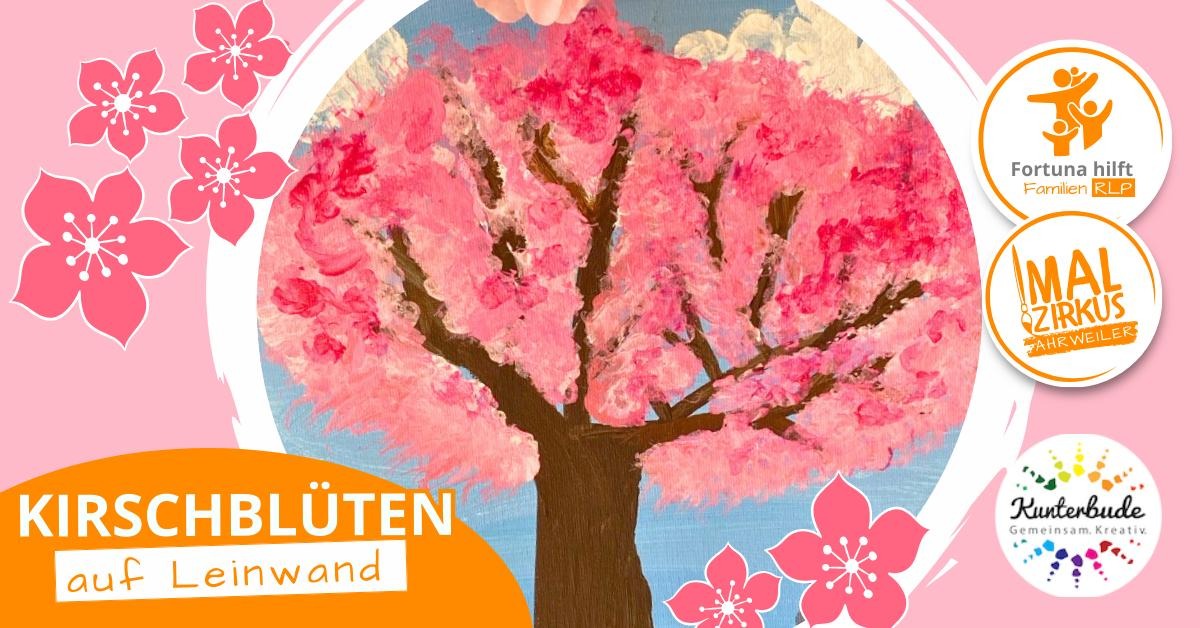 27.04. Kirschblüten auf Leinwand ab 6 Jahre