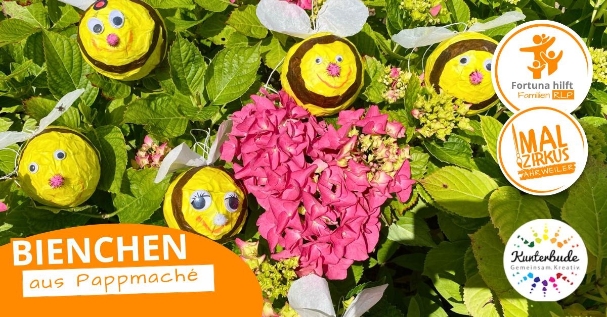 22.05. + 29.05 2-tägiger Workshop Bienchen aus Pappmaché ab 5 Jahre