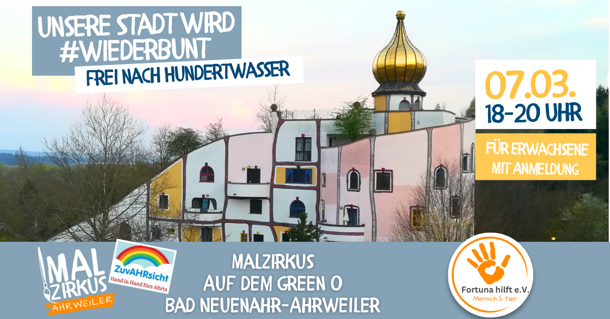 07.03. #wiederbunt Wir malen Ahrweiler im Stil von Hundertwasser für Erwachsene