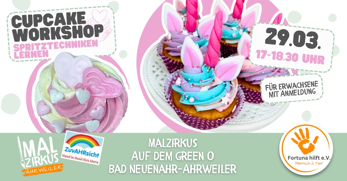 29.03. CupCake Workshop Spritztechniken lernen für Erwachsene