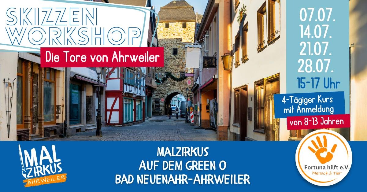 4-tägiger Skizzenworkshop - Die Tore von Ahrweiler (7.+14.+21.+28.7.) ab 8 Jahre