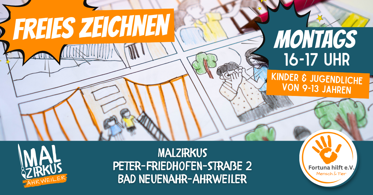 Montags: Freies Zeichnen für Kinder ab 9 Jahre
