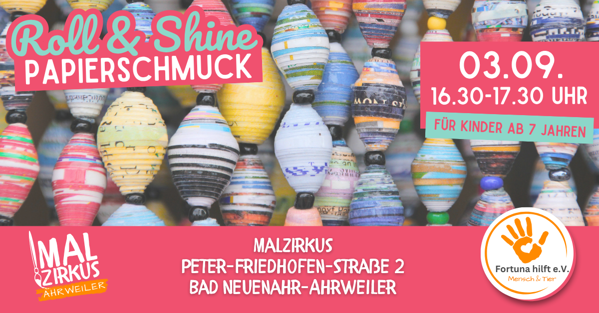 03.09. Roll&shine Papierperlenschmuck (ab 7 Jahre)