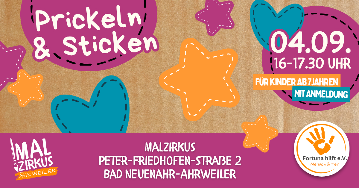 04.09. Prickeln & Sticken (ab 7 Jahre)
