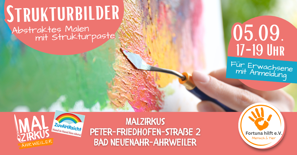 05.09.  Strukturbilder - Abstraktes Malen mit Strukturpaste (für Erwachsene)