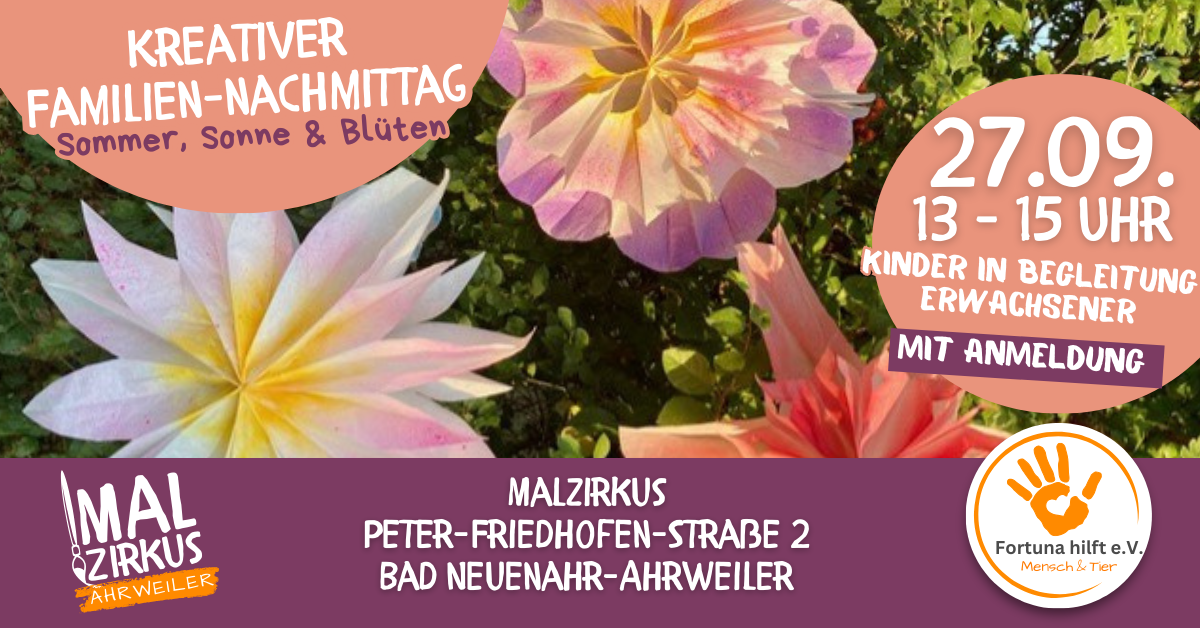27.09. Blumen aus Butterbrotpapier für Familien