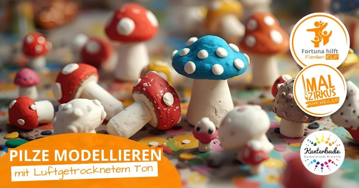 07.+14.11. Pilze modelieren aus lufttrocknendem Ton ab 6 Jahre