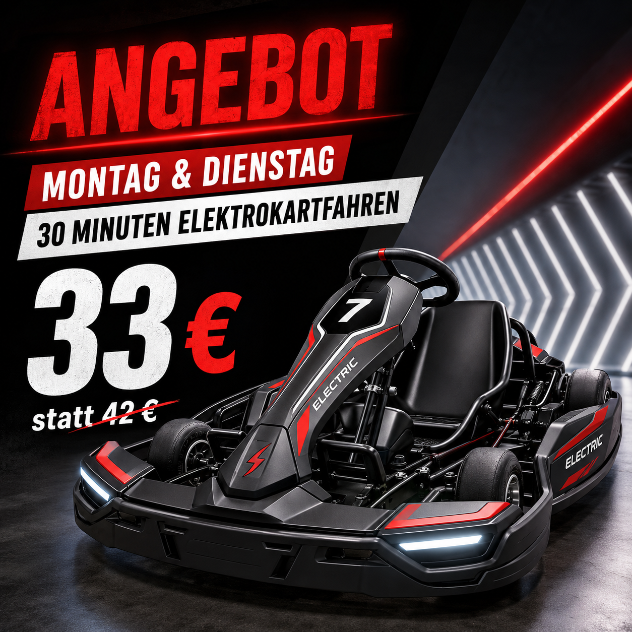 Elektrokart Spezial Angebot 30 (Mo und Di nur 33 Euro statt 42 Euro p.P.) begrenzte Plätze